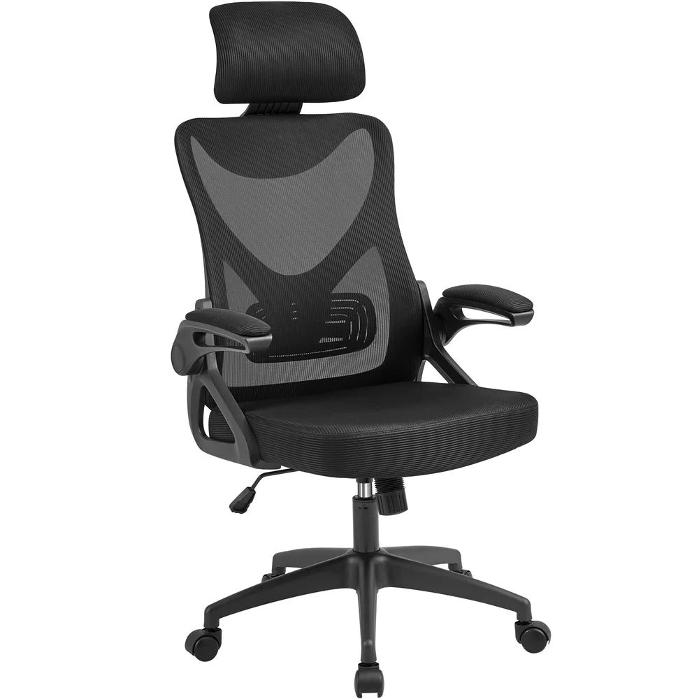 Ergonomic Mesh Office Chair with High Back, Black