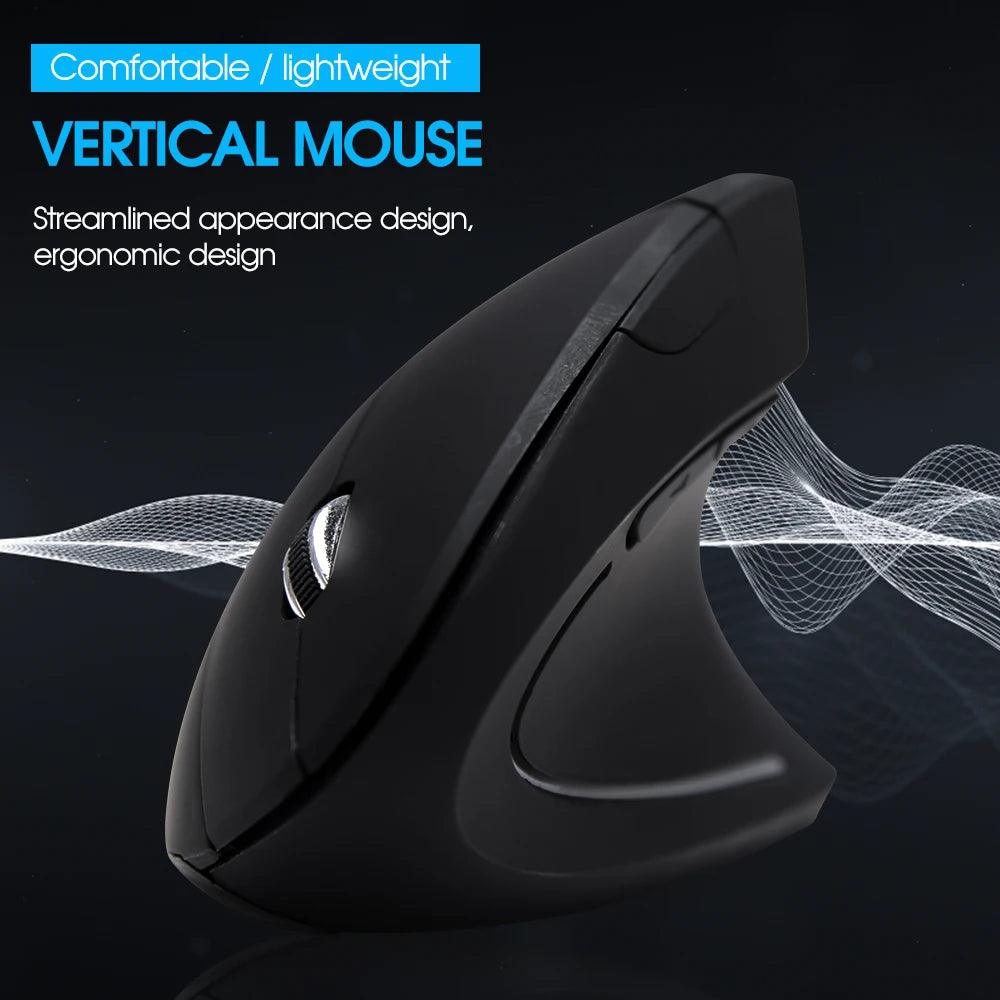 Wireless Mouse USB Computer Mice Ergonomic Desktop Upright Mouse Vertical Gaming Mouse 1600DPI for PC Laptop Office Home