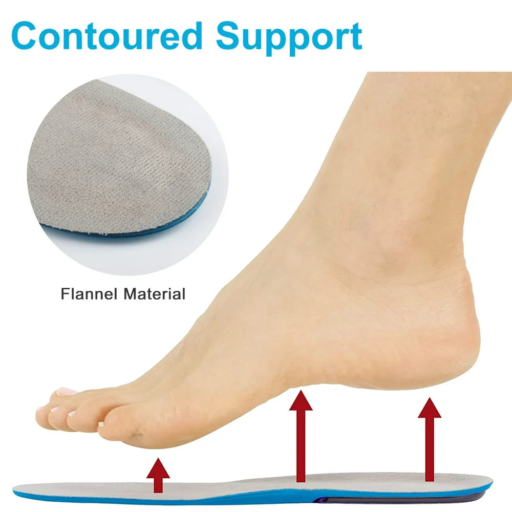 Elastic Silicone Shock Absorbing Shoe Insoles, Breathable Orthotic Inserts for Men and Women, M/L