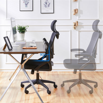 Ergonomic Mesh Office Chair with High Back, Black